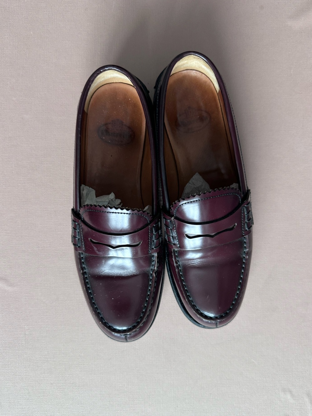 Church’s Women Burgundy Leather Penny Loafers
